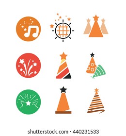 Party Celebration Birthday Icon vector set