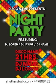 Party and Celebration concept represented by advertising icon with game pieces design. Colorfull illustration. 