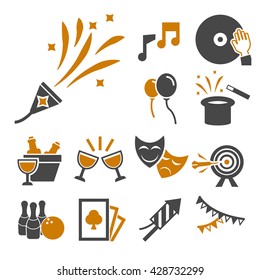 party, celebration icon set