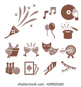 party, celebration icon set