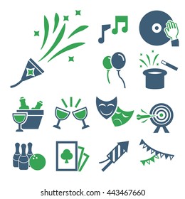 party, celebration icon set