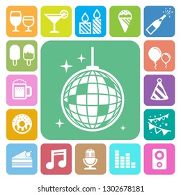 Party and Celebration icon set. Illustration eps10