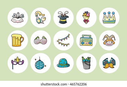 Party and Celebration icons set,eps10