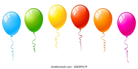 party and celebration invitation vector with colorful balloons