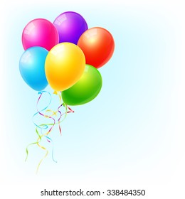 party and celebration invitation vector with colorful balloons