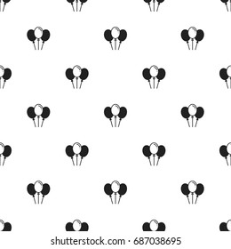 Party celebration seamless pattern. Birthday holidays event carnival festive print. Party decor elements thin icons. Vector illustration. Line background. Texture for wrapping paper, textile. Balloon