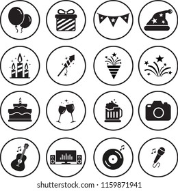 Party and Celebration vector icons set