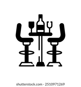 Party Chairs Glyph Icon, Vector illustration