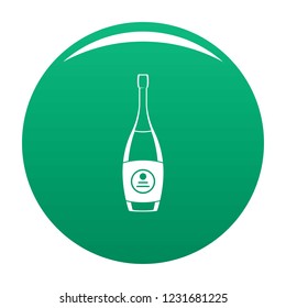 Party champagne icon. Simple illustration of party champagne vector icon for any design green
