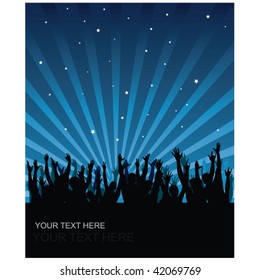 Party cheering audience vector background