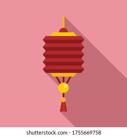 Party chinese lantern icon. Flat illustration of party chinese lantern vector icon for web design
