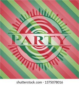 Party christmas emblem.