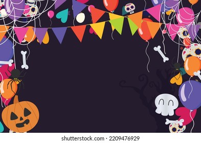 Party Cinco De Mayo background and colorful balloons vector illustration for greeting card, ad, promotion, poster, flier, blog, article