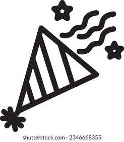 Party Circus Cone Outline Icon