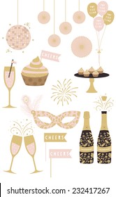 Party Clipart Set Illustration