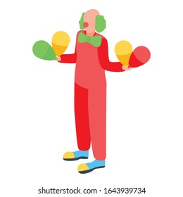 Icono de payaso del partido. Isométrico del icono del vector del payaso para el diseño web aislado en fondo blanco