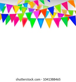 Party color flag Background - Vector Illustration