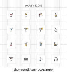 Party colored icons - 01