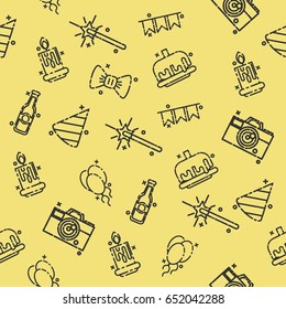 Party concept icons pattern