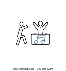 party concept line icon. Simple element illustration. party concept outline symbol design.