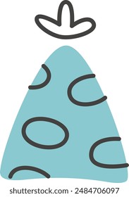 Party Cone Hat With Circles Vector Illustration