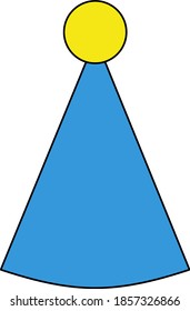 Party Cone Hat Icon. Editable Outline With Color Fill Design. Vector Illustration.