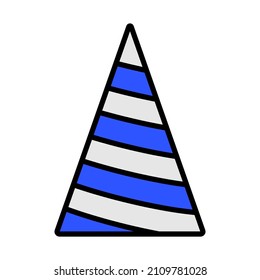 Party Cone Hat Icon. Editable Bold Outline With Color Fill Design. Vector Illustration.