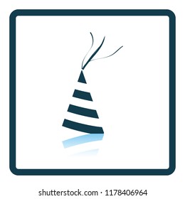 Party cone hat icon. Shadow reflection design. Vector illustration.