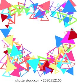 Party confetti and bunting. Cartoon flags and colorful festive decorations. bold colors, marks, candycore, captivating, rounded, layered textures, shapes, playful figures.