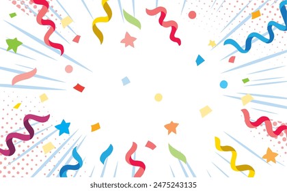 Party confetti ribbon illustration material