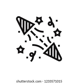 Party confetti vector icon