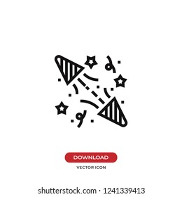 Party confetti vector icon