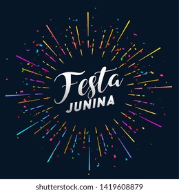 party confetty bursting festa junina background