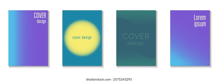 Party Cover Set. Summer Art In Minimal Design. Linear Shapes In Annual Frame. Dot Flyer. Minimalist Book Poster. Geometric Graphic Texture. Trendy Party Cover