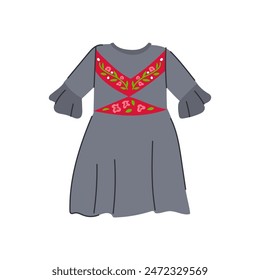 party cowgirl dress cartoon. fashion flower, slogan autumn, vintage beautiful party cowgirl dress sign. isolated symbol vector illustration