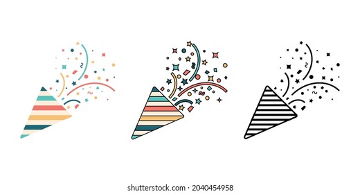 Party cracker icon simple design