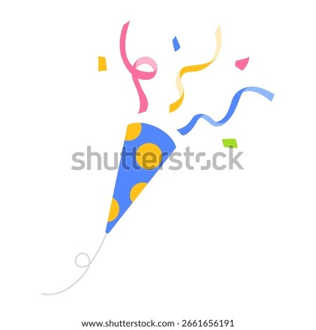 Party cracker, party popper illustration, icon, decoration material