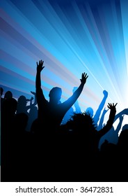 Party crowd of people! Vector illustration