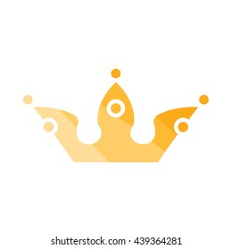 Party crown icon. Flat color design. Vector illustration.