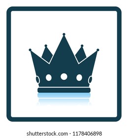 Party crown icon. Shadow reflection design. Vector illustration.