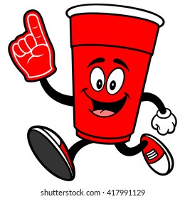 Party Cup Running with a Foam Finger
