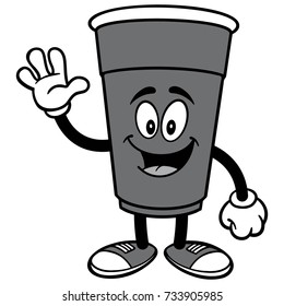 Party Cup Waving Illustration