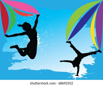 Party Dance Flyer background Illustration vector Disco