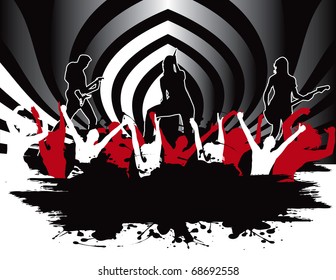 Party Dance Flyer background Illustration vector Disco