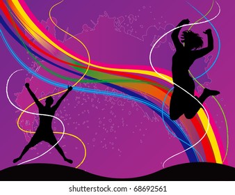 Party Dance Flyer background Illustration vector Disco