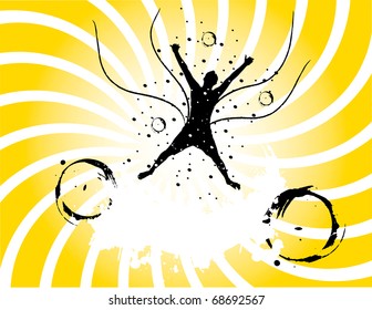Party Dance Flyer background Illustration vector Disco