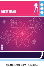 party dance invitation or flayer for club