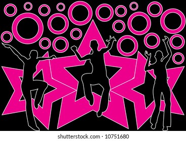 Party dance silhouette