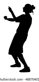 Party dancer girl, holidays, celebration, nightlife people concept -  happy women dancing in night club. Put your hands in the air.