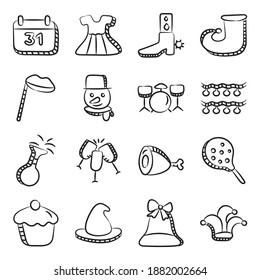 
Party Decor Doodle Icons Pack 